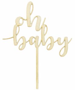 PartyDeco Tortentopper Holz Oh Baby_2
