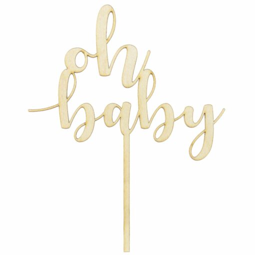 PartyDeco Tortentopper Holz Oh Baby_2