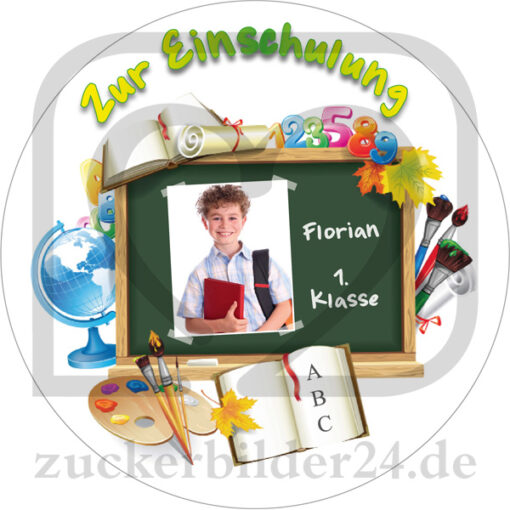 Tortenaufleger-Einschulung-Schultafel